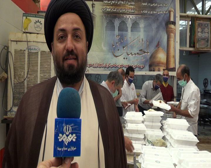 توزیع غذای متبرک رضوی در زارچ توزیع غذای متبرک رضوی در زارچ