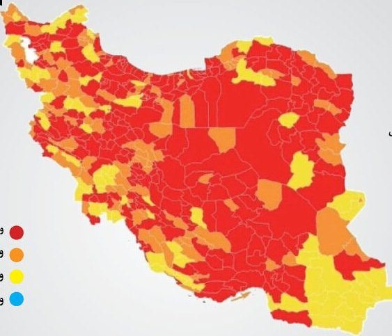 ده شهر ستان آذربایجان غربی در وضعیت قرمز