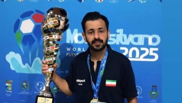 مربی کرمان و قهرمانی فوتسال ناشنوایان ایران در مسابقات جهانی