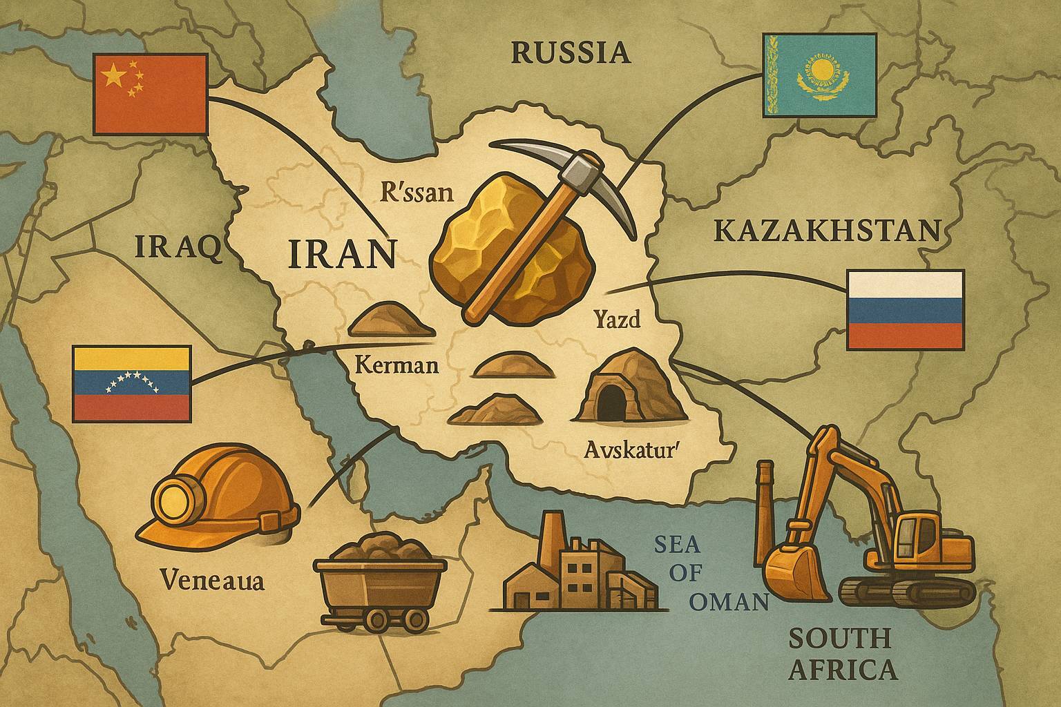 هم‌پیمانی معدنی با همسایگان: پیمانی برای تقویت اقتصاد مقاومتی!