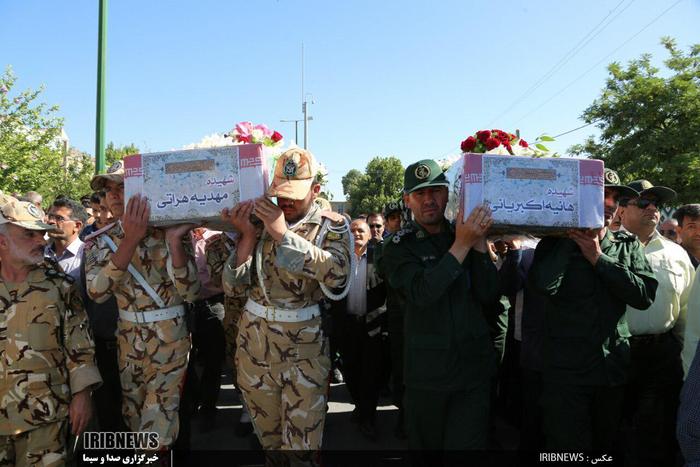 تشیع پیکر دو بانوی لرستانی در حادثه تروریستی تهران